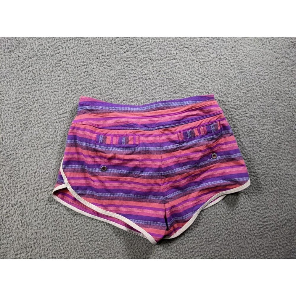 Athleta Shorts Womens Small Pink Purple Striped Athletic Running Liner Nylon - Picture 2 of 14